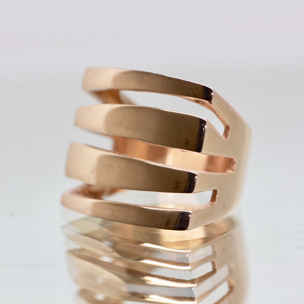 18k Rose Gold Dipped Gorgeous Statement Ring